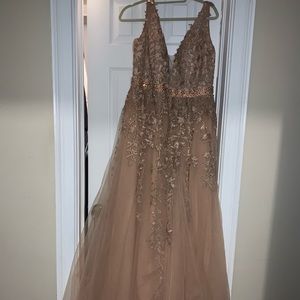 Gold Sherri Hill Dress style 11335